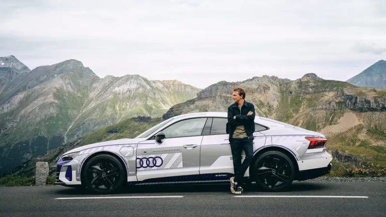 Ferdinand "Ferdi" Porsche prowadzi Audi RS e-tron GT na Großglockner-Hochalpenstraße